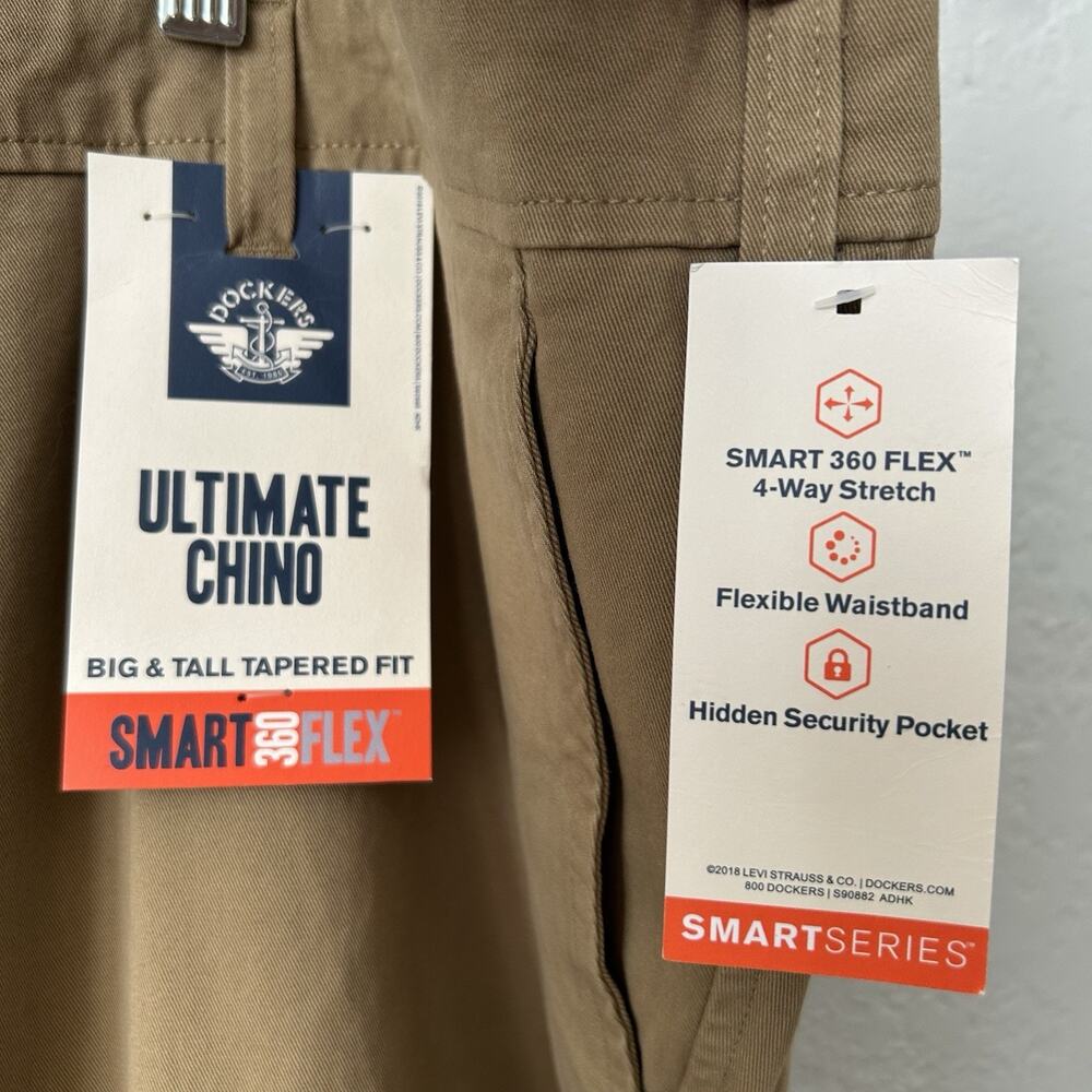 Dockers Ultimate Chino Pant 50x30 B&T Tapered Fit Smart 360 Flex NWT $66